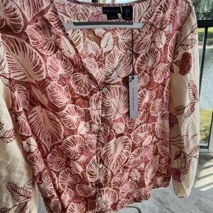 Tahari Linen blouse